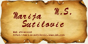 Marija Šutilović vizit kartica